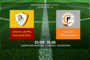 Prima Squadra: Vittoria per 2 a 0 sul Fossalunga